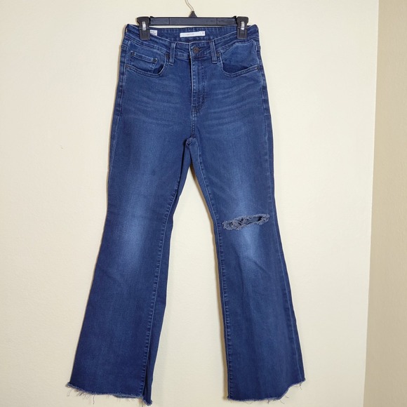 Levi's 726 Women's High Rise Flare Leg Blue Denim Jeans - Size 29x30 - Picture 1 of 12